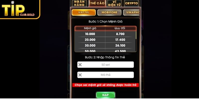Nạp Tiền TIPCLUB - Hướng Dẫn Đầy Đủ Cho Người Chơi 4 Cách thức kiểm tra số dư sau khi nạp tiền TIPCLUB
